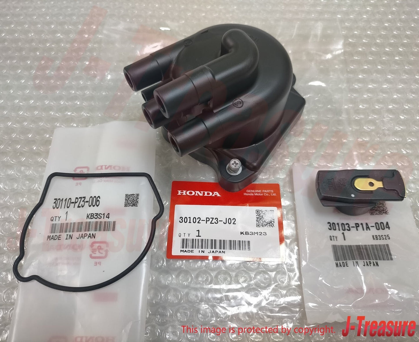 HONDA ACTY TRUCK HA1 HA2 HA3 HA4 Genuine Distributor Cap & Rotor & Packing OEM