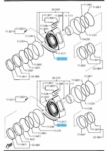 MAZDA RX-8 SE3P 03-11 Genuine Rotary Engine Side Seal N3Z4-11-C10D x12 Set OEM