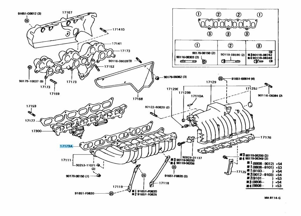 TOYOTA 1JZ-GTE 1JZGTE Genuine Intake Manifold Collector Gasket 17179-88400 OEM