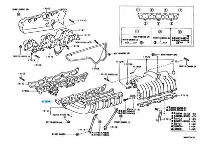 TOYOTA 1JZ-GTE 1JZGTE Genuine Intake Manifold Collector Gasket 17179-88400 OEM