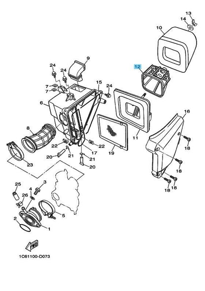 YAMAHA TT-R230 05-09 2011-2017 Genuine Air Filter Guide 1C6-E4458-00-00 OEM