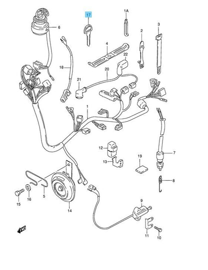 SUZUKI GN125E 1991-1997 Genuine Blank Key 37146-49300 OEM