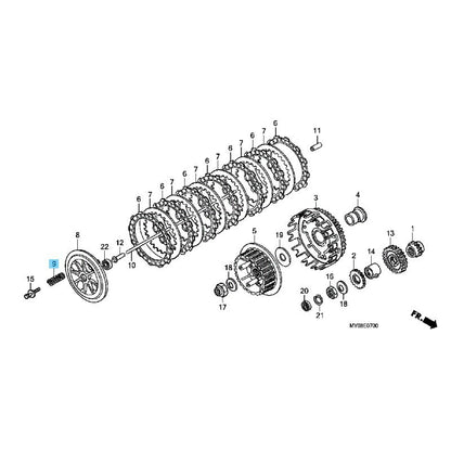 HONDA XR650L '93-09 '12-25 Genuine Clutch Spring  22401-MK2-003 x4 Set OEM
