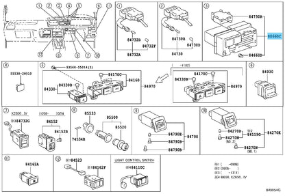 TOYOTA COASTER B40/50 92-17 Genuine Cooler Control Switch Assy 84660-36021 OEM