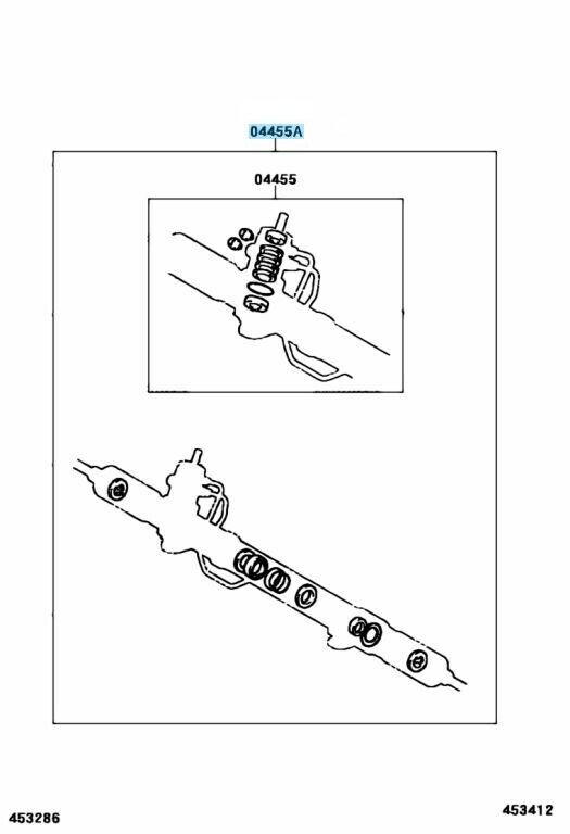 TOYOTA LAND CRUISER LX470 98-03 Power Steering Gear Gasket Kit Rack & Pinion OEM