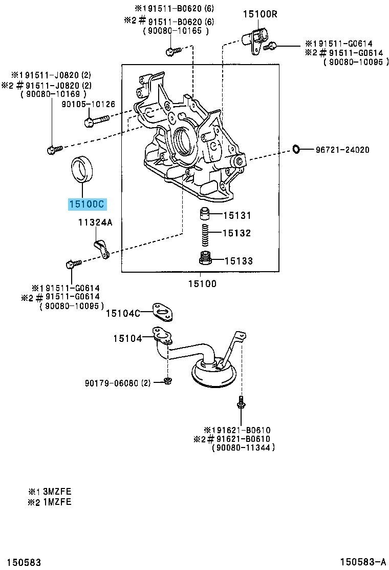 TOYOTA HIGHLANDER MCU20 01-10 Genuine Camshaft & Crankshaft Oil Seals Set OEM