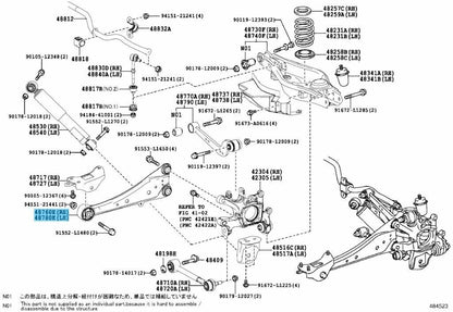 TOYOTA RAV4 2013-2018 Genuine Rear Trailing Arm Assy Right & Left Set OEM