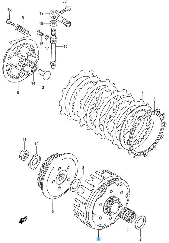 SUZUKI RM85 '02-09 2012 '15-23 Genuine Pri Driven Gear Assy 21200-02B41 OEM