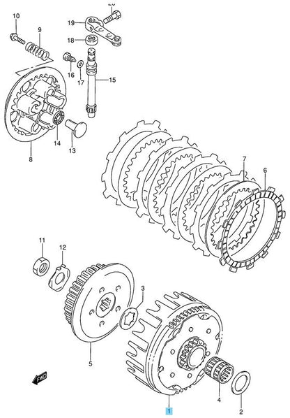 SUZUKI RM85 '02-09 2012 '15-23 Genuine Pri Driven Gear Assy 21200-02B41 OEM