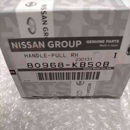 NISSAN R35 GT-R Black Edition Genuine Red Leather Door Pull Handle RH & LH Set