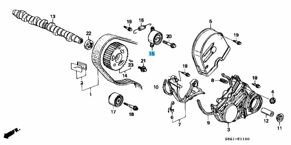 HONDA ACTY VAN & TRUCK HA3 89-99 Genuine Water Pump & Tensioner 6-piece set OEM