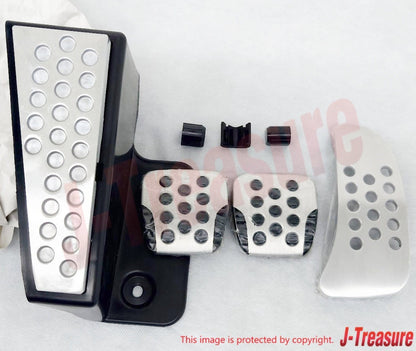 NISSAN SKYLINE GT-R R34 Genuine Aluminum Pedal & Bush & Footrest & base Set OEM