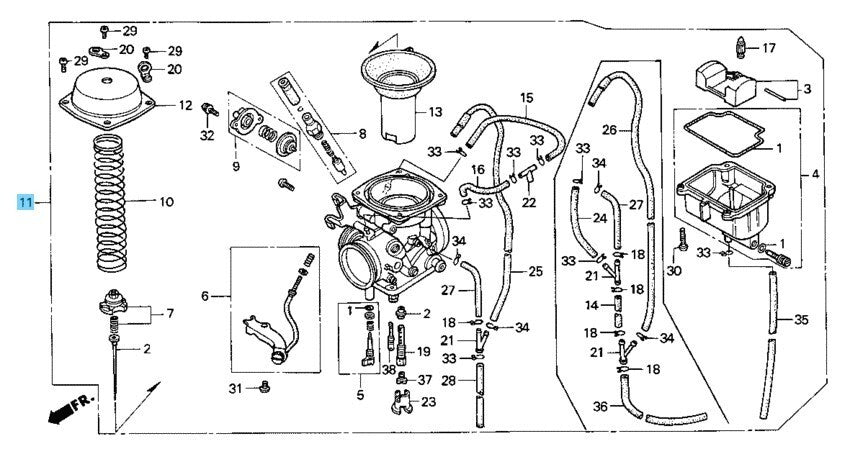 HONDA XR650L 1994-2009 2012 Genuine Carburetor Assy 16100-MY6-772 OEM