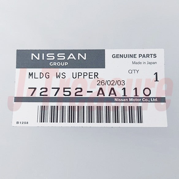 NISSAN SKYLINE GT-R BNR34 Genuine Windshield Upper Center Molding 72752-AA110
