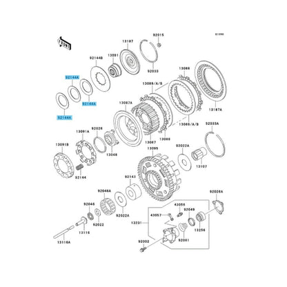 KAWASAKI VULCAN 1500 CLASSIC VN1500 96-08 Genuine Clutch Limiter Spring x3 Set