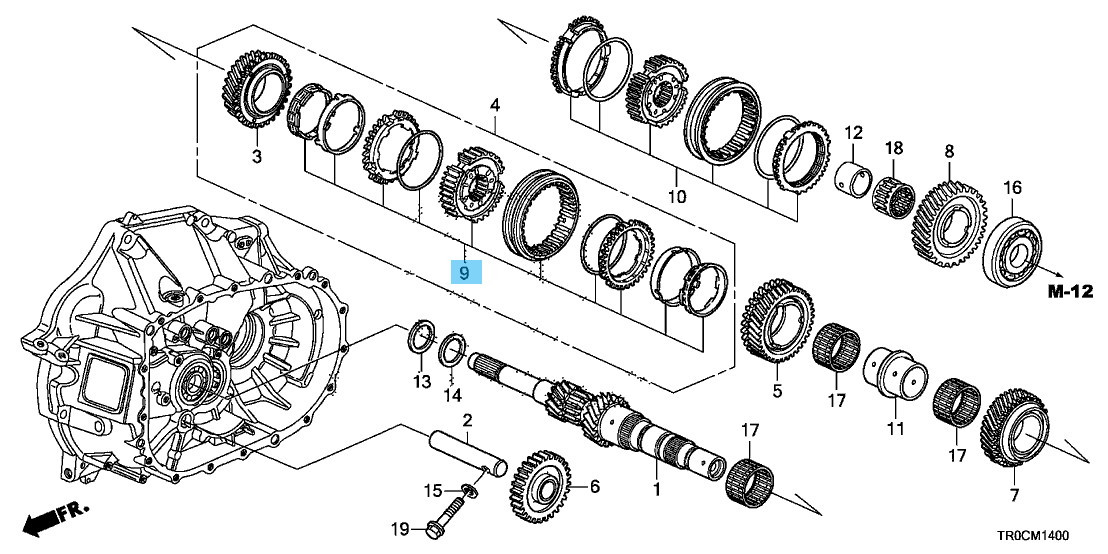 HONDA CIVIC TypeR FD2 07-10 Genuine Synchro Sleeve Hub Set (3-4) 23623-PNS-336