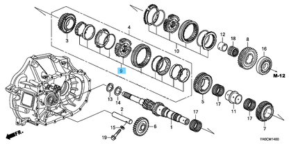 HONDA CIVIC TypeR FD2 07-10 Genuine Synchro Sleeve Hub Set (3-4) 23623-PNS-336
