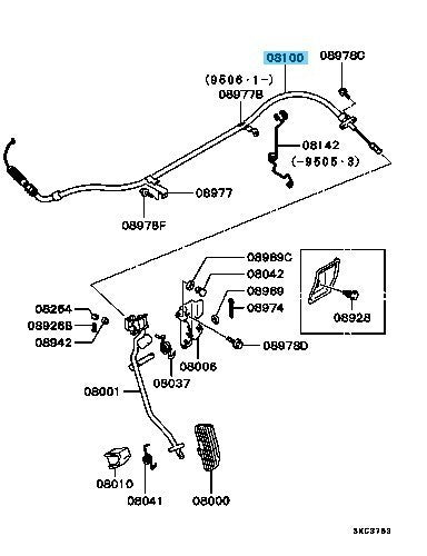 MITSUBISHI MONTERO V43W V44W V45W V46W Genuine Accel Cable MB649545 OEM RHD