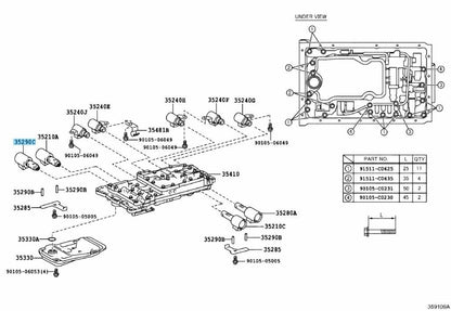 TOYOTA LEXUS Automatic Transmission Pressure Control Solenoid 35290-34010 OEM