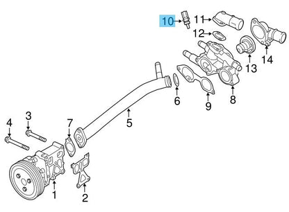 MITSUBISHI OUTLANDER CU2W 15-20 Genuine Coolant Temperature Sensor 1308A012 OEM