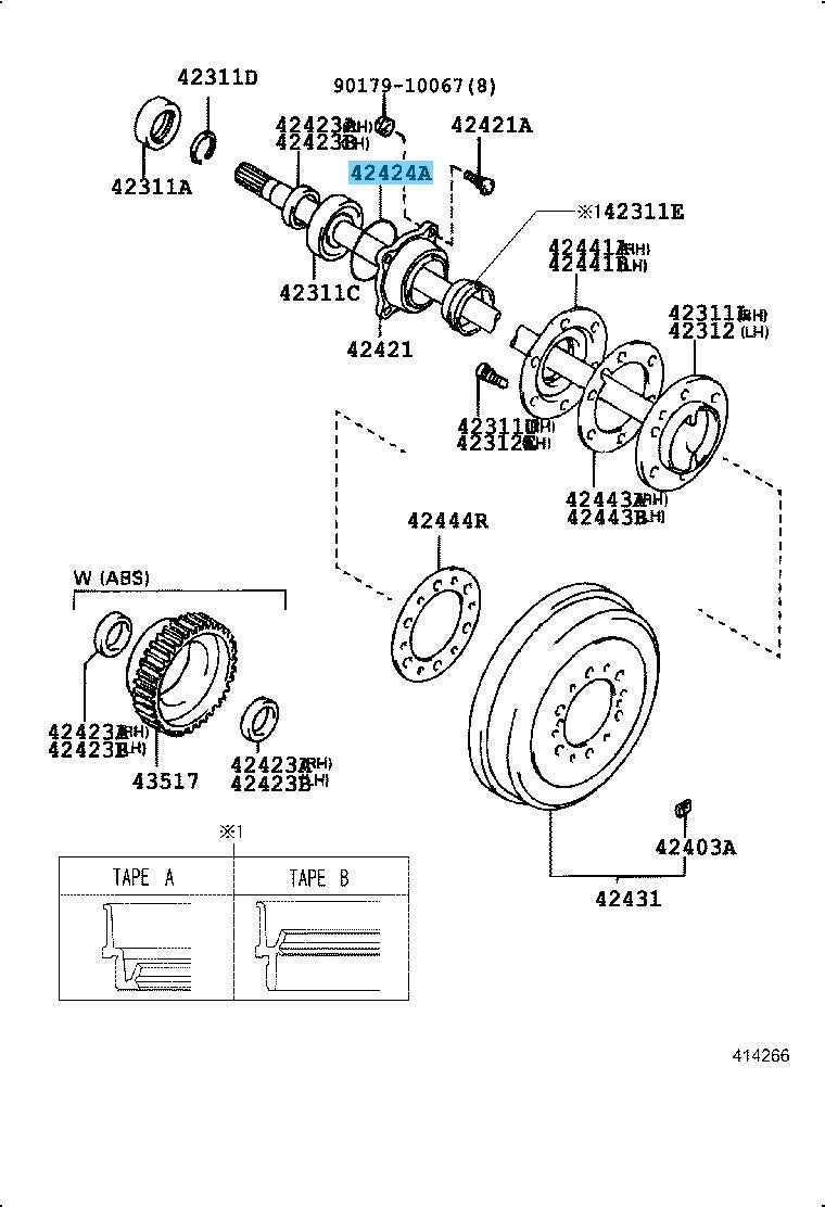 TOYOTA 4RUNNER RZN180 84-02 Genuine Bearing Retainer O-Ring 90301-88077 x2 set
