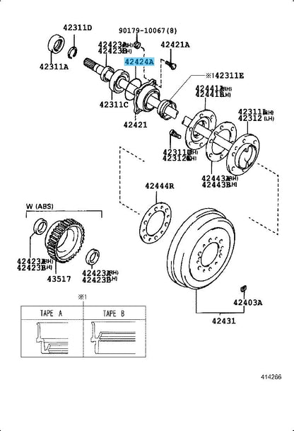 TOYOTA 4RUNNER RZN180 84-02 Genuine Bearing Retainer O-Ring 90301-88077 x2 set