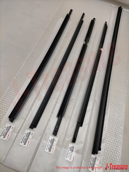 TOYOTA 4RUNNER 03-09 Genuine Door Belt Molding Weatherstrip Front Rear 5 PC Set