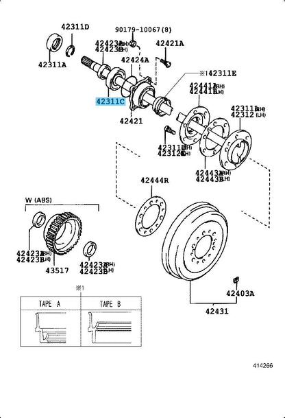 TOYOTA 4RUNNER RZN180 84-01 Genuine Rear Axle Shaft Bearing 90363-40020 x2 set