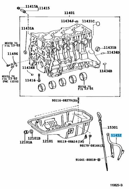 TOYOTA LAND CRUISER PRADO PICKUP Genuine Oil Level Gauge Guide 11409-75020 OEM