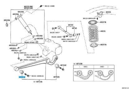 TOYOTA LAND CRUISER KZJ78 '90-96 Genuine Trailing Arm Bush Sub Assy No.2 OEM