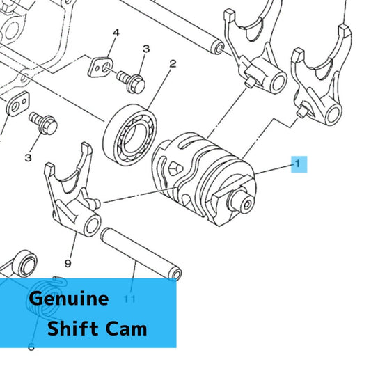 YAMAHA YZ125 2005-2021 YZ125X 2020-2022 Genuine Shift Cam 1C3-18541-00-00 OEM