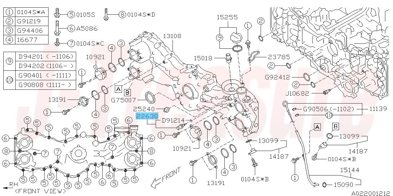 SUBARU FORESTER SH 06-13 Genuine Engine Coolant Temperature Sensor 22630AA140