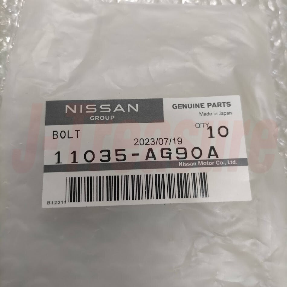 NISSAN INFINITI Q50 Q60 16-20 Genuine Oil Pan mounting screws 11035AG90A x10 OEM