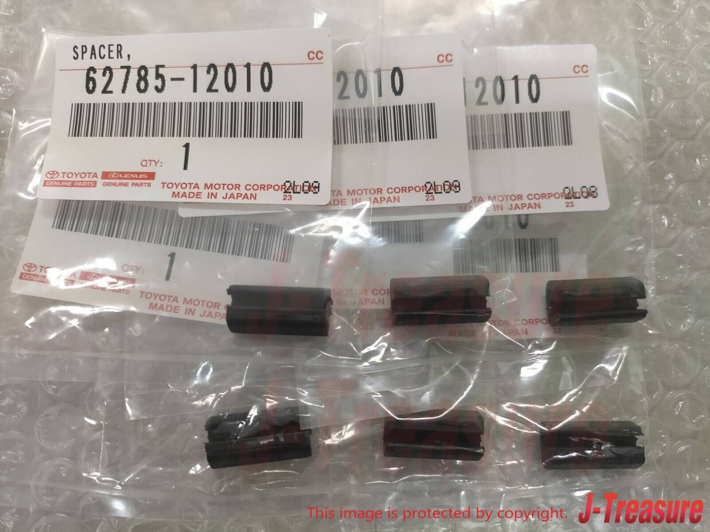 TOYOTA LEVIN TRUENO AE86 2D/3D Genuine Rear Quarter Glass Molding Spacer x6 Set