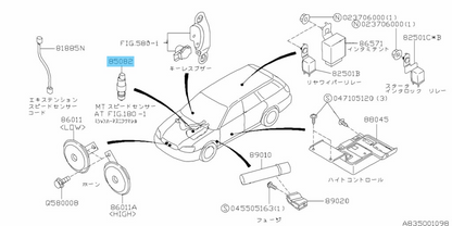 SUBARU IMPREZA WRX GD9 2002-2014 M/T Genuine Speed Sensor Assy 85082AE000 OEM