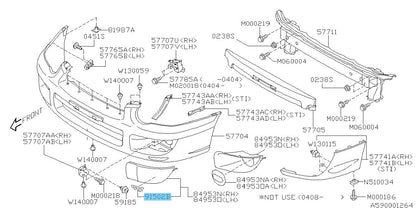 SUBARU IMPREZA WRX STI GDB 2004 Genuine Fog Light Cover Label 91502FE040 x2 Set