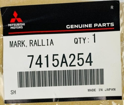 MITSUBISHI COLT Z27AG 06-07 Genuine Rear Emblem "RALLIART Version-R" 7415A254