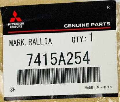 MITSUBISHI COLT Z27AG 06-07 Genuine Rear Emblem "RALLIART Version-R" 7415A254