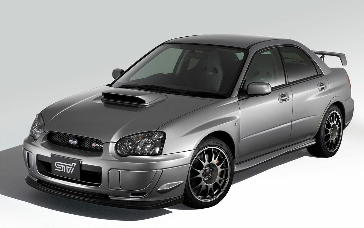 SUBARU Impreza WRX STi GDB 2004 Genuine Mesh Grill Pink "STi" Emblem Badge OEM