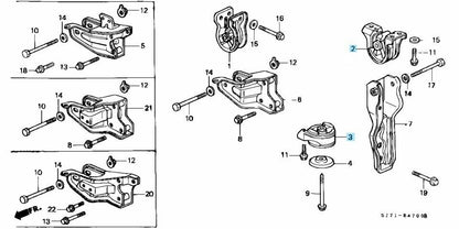 HONDA ACTY HA4 HA5 HH3 HH4 ACTY TRUCK HA3 HA4 Genuine Engine Mount Set of 2 OEM