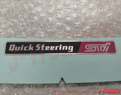 SUBARU IMPREZA WRX STI GDB 02-07 Genuine Quick Steering Sticker Decal 91572FE000