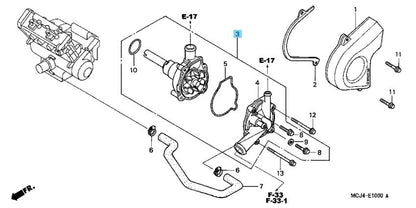 HONDA CBR929RR FIREBLADE 2000-2001 Genuine Water Pump 19200-MCJ-000 OEM