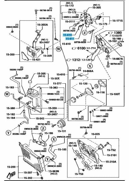 MAZDA RX-7 RX7 FD3S Genuine Engine Water Coolant Level Sensor & Gasket Set OEM