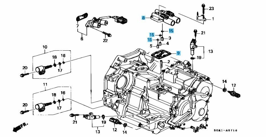 HONDA PRELUDE BB# 97-01 Genuine Linear Solenoid & Packing & O-Ring Set OEM
