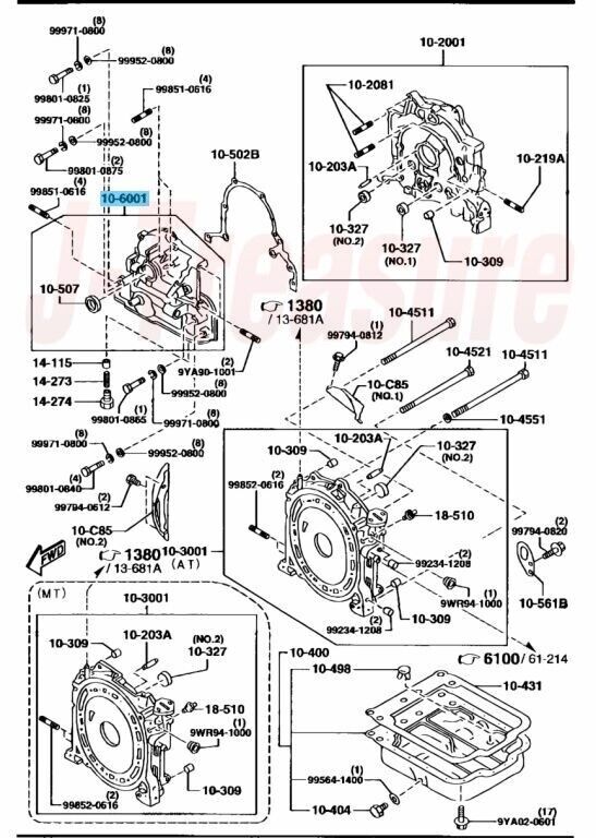 MAZDA RX-7 FD3S 1993-1995 Genuine 13B Engine Front Cover N3F1-10-500 OEM