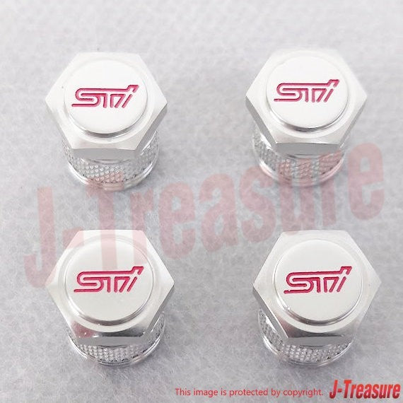 SUBARU WRX S4 VA VB Genuine Sti Air Valve Cap Set ST28102ST030 OEM