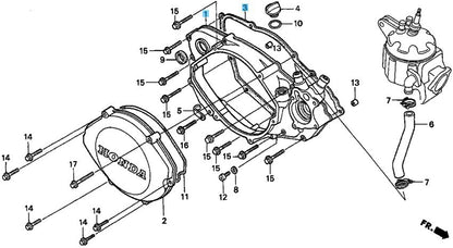 HONDA CR500R 1994-2001 Genuine Crankcase Cover & Gasket RH Set OEM