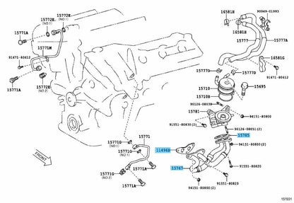 TOYOTA HIGHLANDER GSU40 Engine Oil Cooler Line & Cooler & Hole Cover G/t set