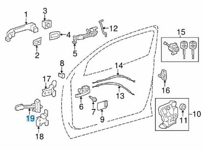 TOYOTA TUNDRA 07-21 SEQUOIA 08-22 Genuine Front Door Check Right & Left Set OEM