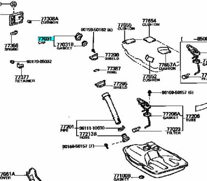 TOYOTA LEVIN TRUENO AE86 SUPRA JZA70 Genuine Fuel Tank Gas Cap 77310-12100 OEM